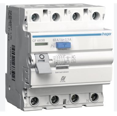HAGER CF463B 63A 4P 0.3 ELCB