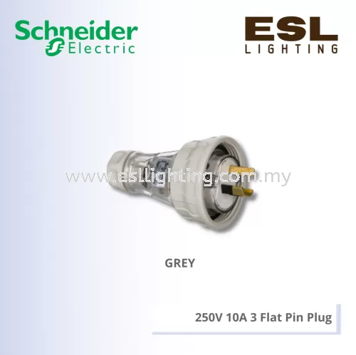 SCHNEIDER S56 Series & 66 Series 250V 10A 3 Flat Pin Plug - S56P310GY_G15