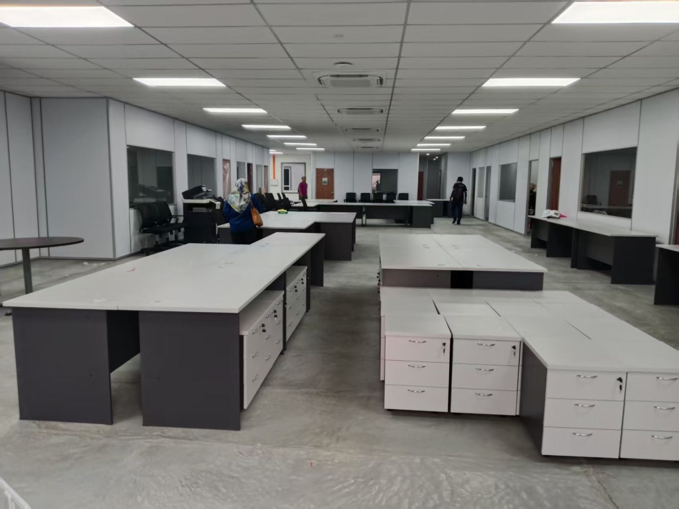 Office Table & Chair Set – Site Office Furniture | Construction Office Desk & Workstation | Budget Series Supplier Malaysia (Penang, Prai, BM, KL, Puchong)
