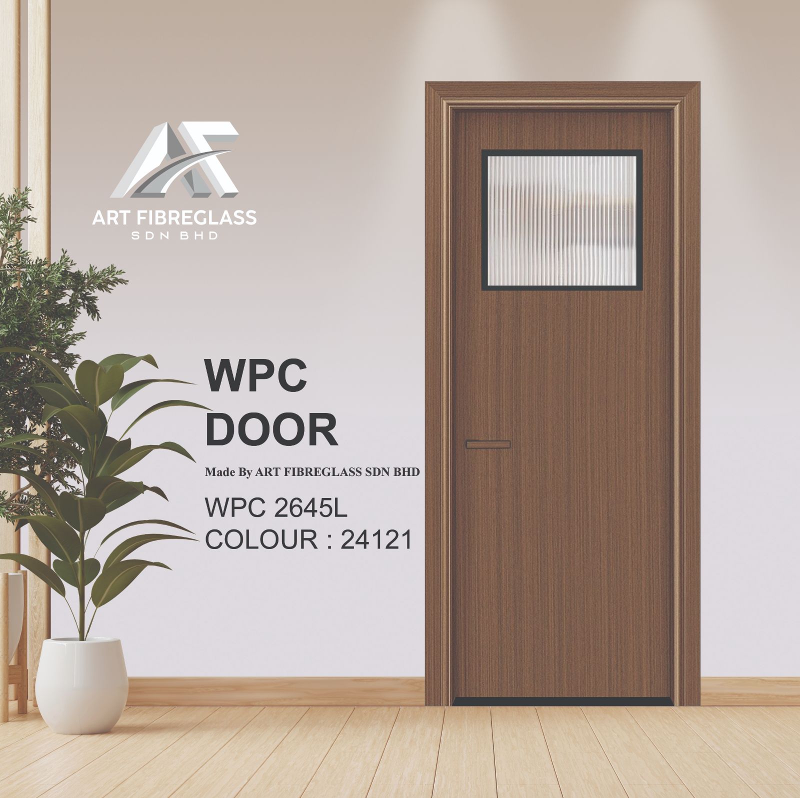 ART FIBRE WPC ALUMINIUM SWING DOOR - WPC2645L_24121