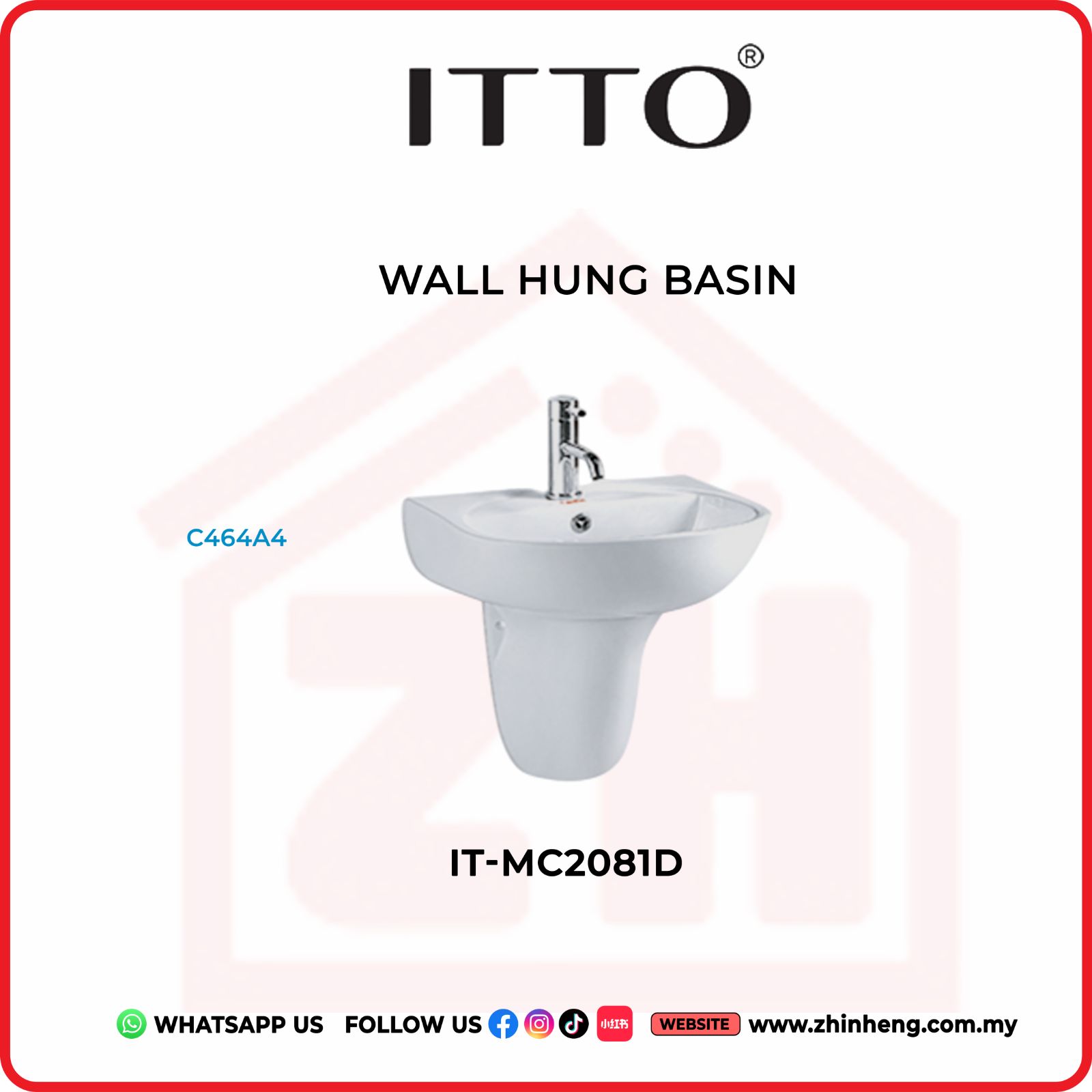 ITTO WALL HUNG BASIN  IT-MC2081D