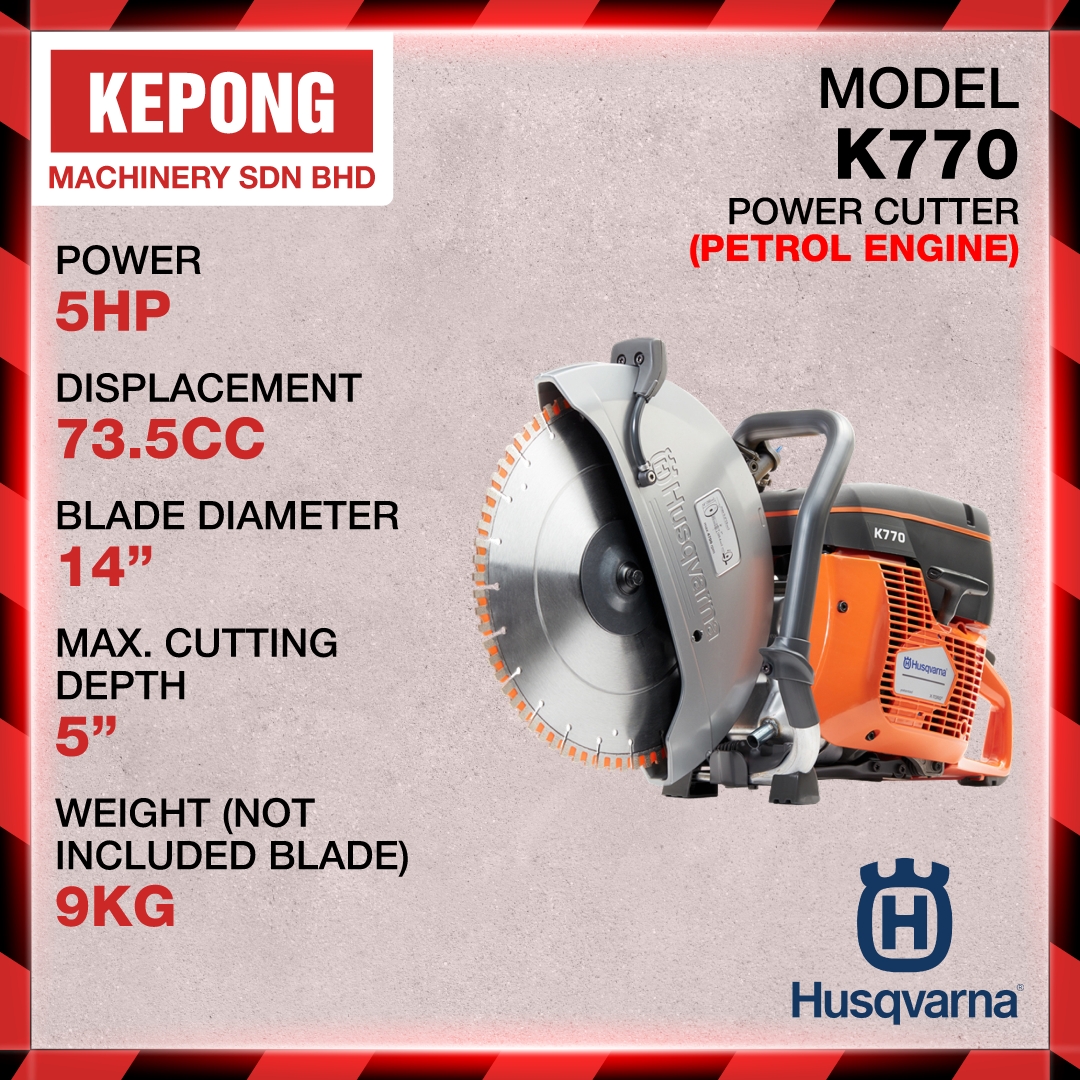 Husqvarna K770 2 stroke engine power cutter 14"