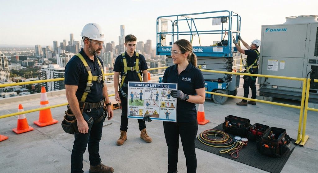 HVAC elevated work platform commercial safety guide
