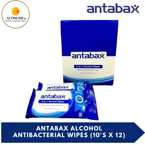 ANTABAX ALCOHOL ANTIBACTERIAL WIPES (10'S X 12)