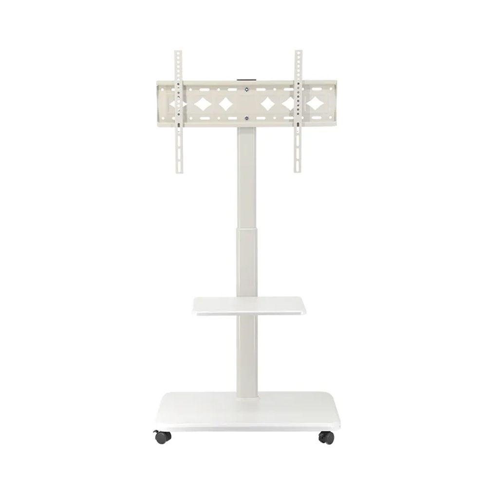 YW04 Modern Mobile TV Stand on Wheels for 32"-65" TVs | Stylish Rolling TV Cart with MDF Shelf | VESA 600x400mm