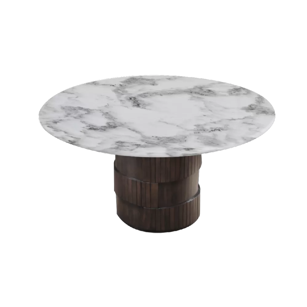 Adelaide Marble Round Dining Set (150cm Dia / 180cm Dia)