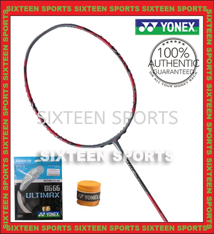 Yonex Arcsaber 11 Pro Badminton Racket (C/W Yonex BG66 UM string & Ac102 Overgrip)