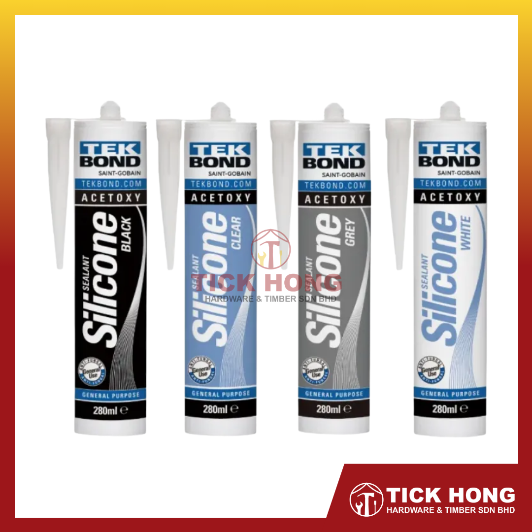 TEKBOND Acetoxy HI Performance Silicone Sealant For General Purpose 280ML