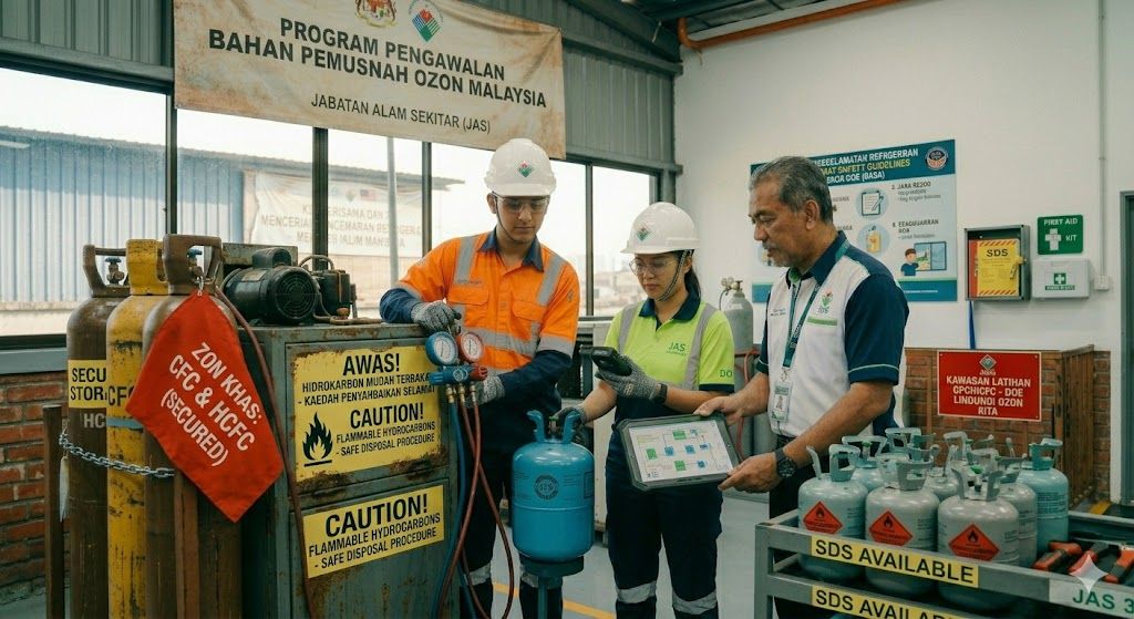 hydrocarbon refrigerant hazard handling Malaysia DOE