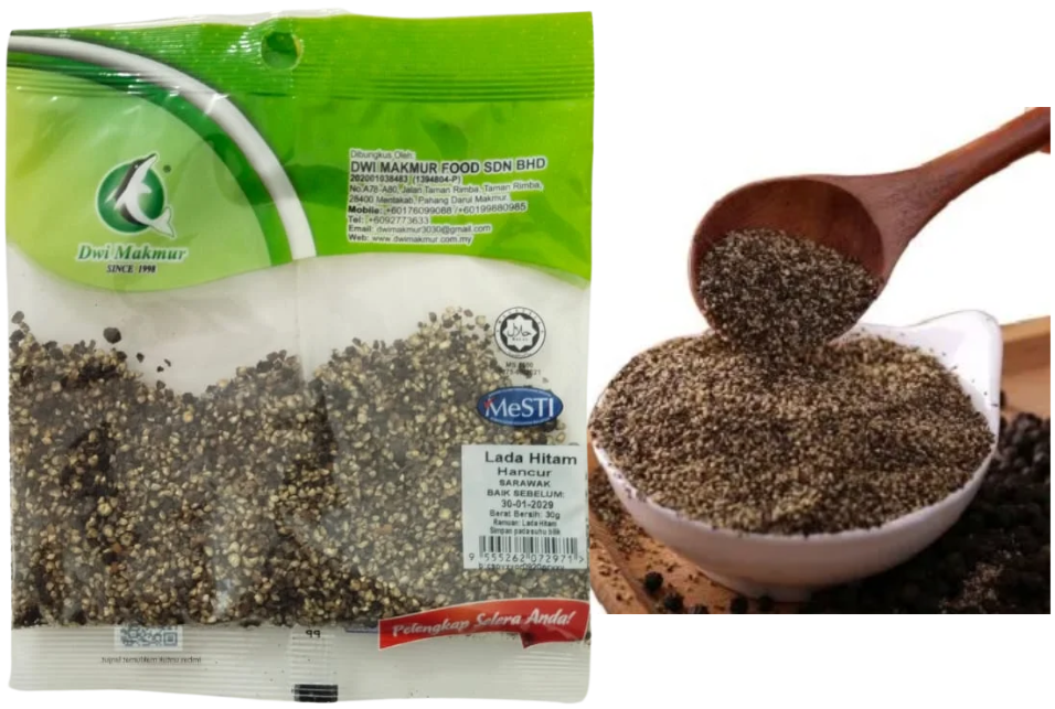 Crushed Black Pepper 30 Grams RM5.25 X 5 Units C.Dwi Makmur