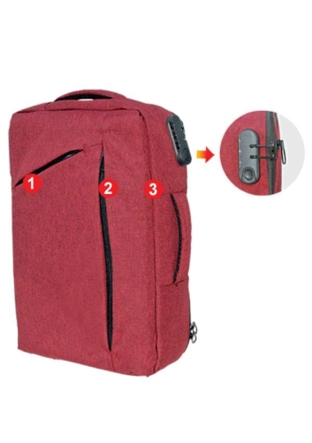 Anti Theft Laptop Back Pack (Fully Padded Bag) - LT3366