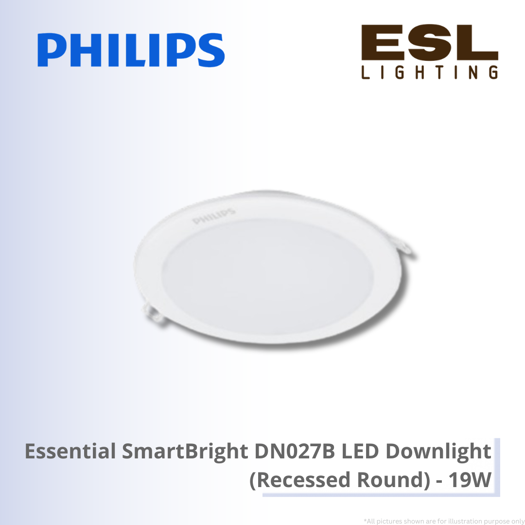 PHILIPS Essential SmartBright DN027B LED Downlight (Recessed Round) - 19W