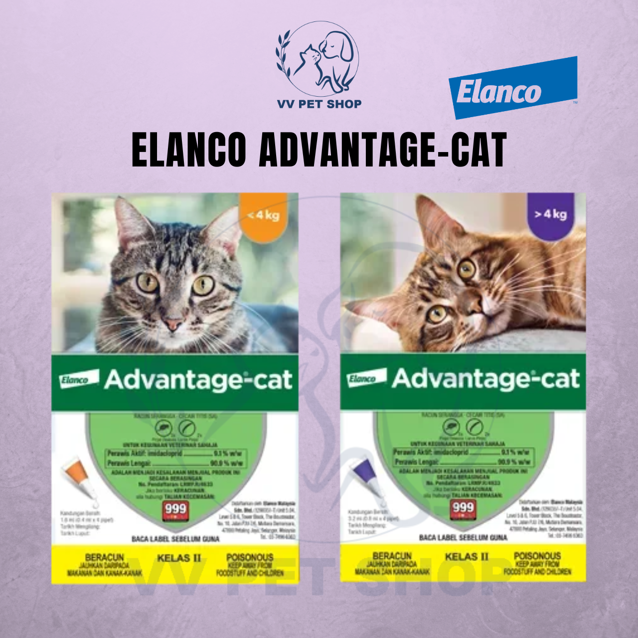 Elanco Advantage 1 tube Treatment For  Cat Flea