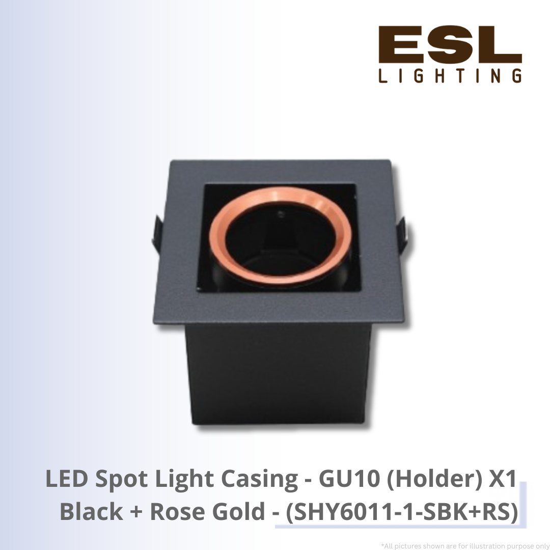 LED Spot Light Casing GU10 (Holder) X1 - SHY6011-1-SBK+RS
