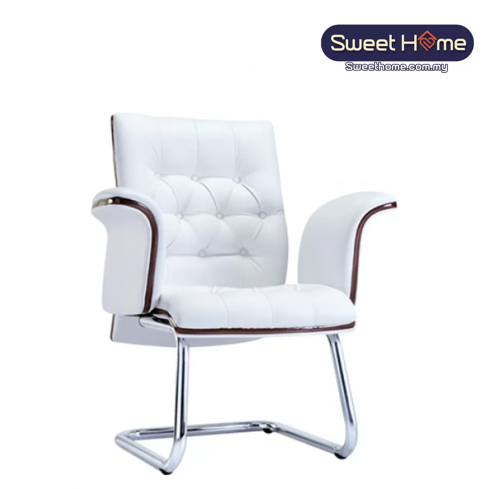 GRAND White Office Visitor Chair | Office Chair Penang