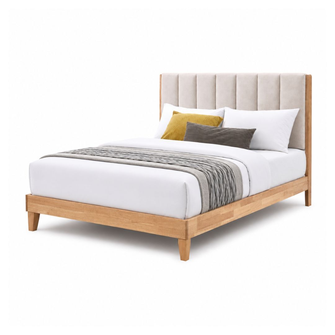 Natural Wood Panel Bedframe