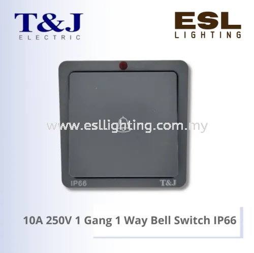 T&J ARMOR SERIES 10A 250V 1 Gang 1 Way Bell Switch IP66 - E2110L-B