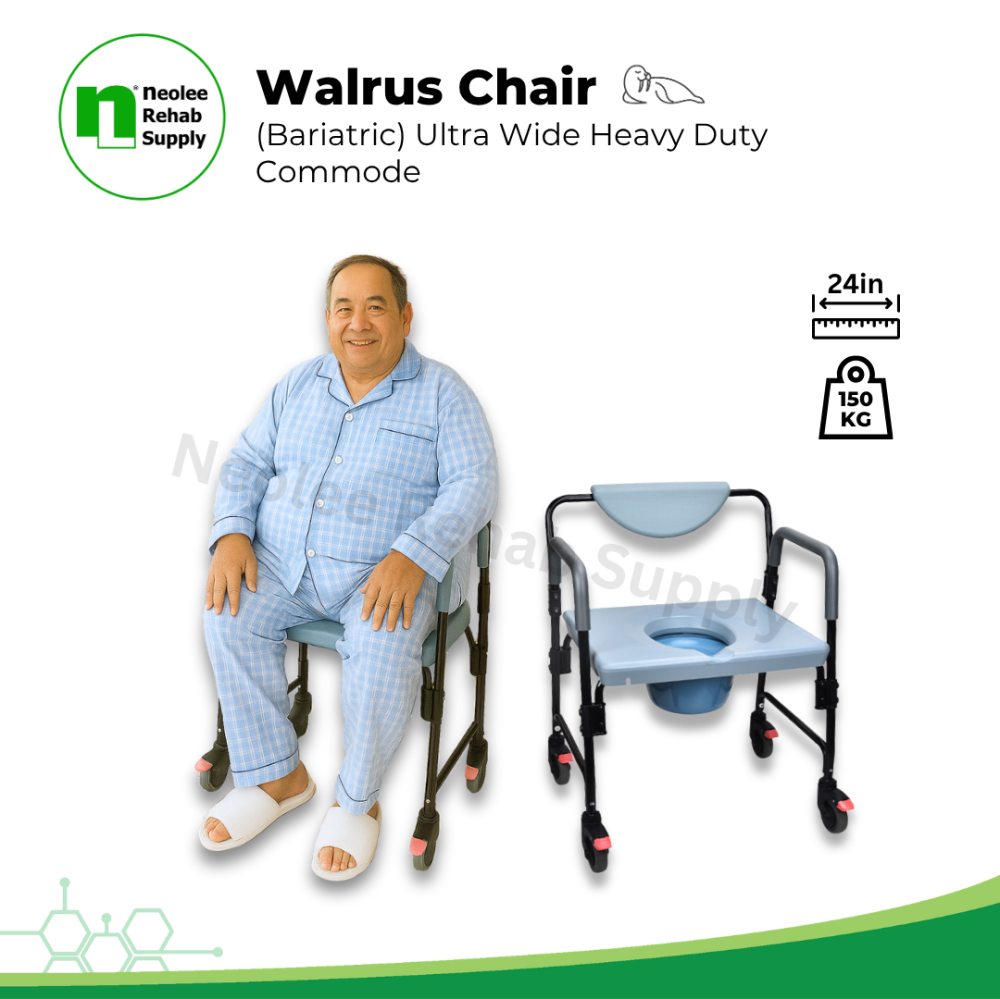 Walrus Chair – Bariatric Ultra Wide Heavy Duty Commode Chair