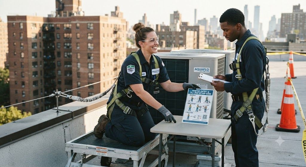 HVAC installation fall protection requirements