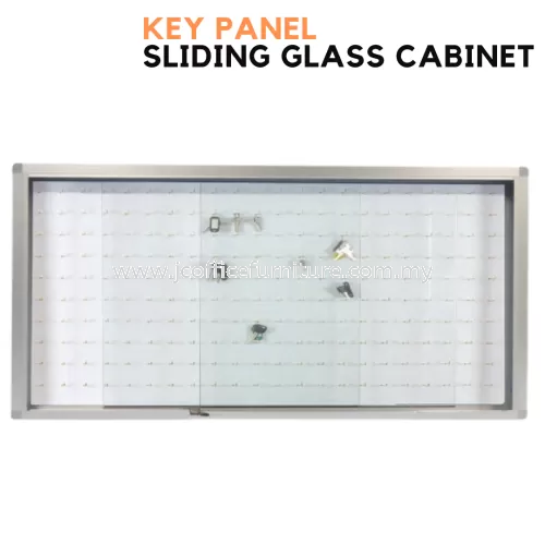 Aluminium Frame Sliding Glass Cabinet with Key Panel