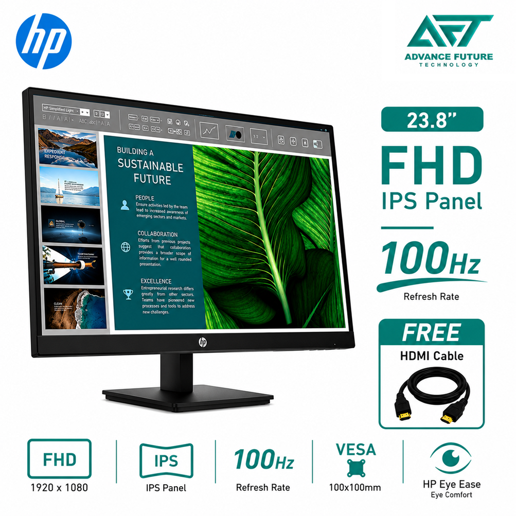 HP Series 3 Pro 324pf 23.8'' FHD IPS 100Hz Flat Monitor ( HDMI, DP, VGA, 3 Years Warranty )
