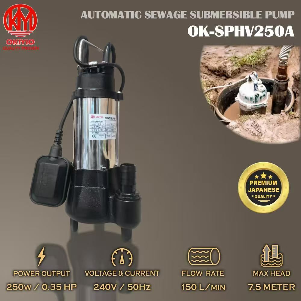 OKIYIO 250w Submersible Pump 1"