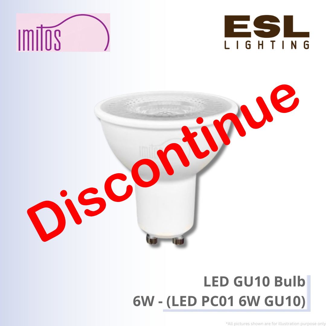 [DISCONTINUE] IMITOS LED GU10 Bulb 6W - LED PC01 6W GU10