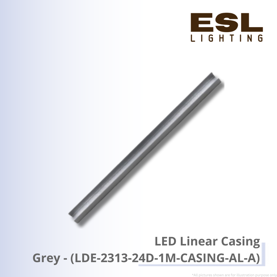 LED Linear Casing (Grey) - LDE-2313-24D-1M-CASING-AL-A