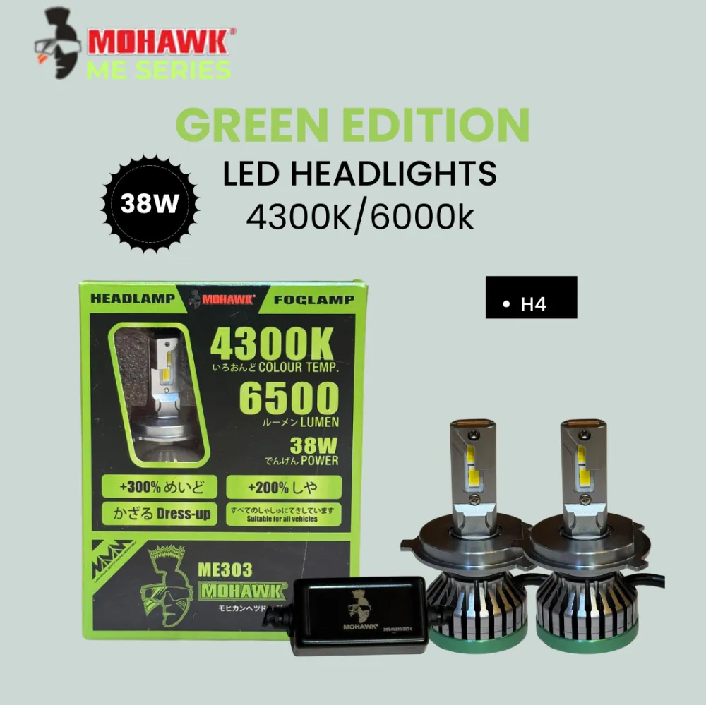 MOHAWK ME SERIES GREEN EDITION 38W H4 LED HEADLAMP 4300K/6000K Kuala ...