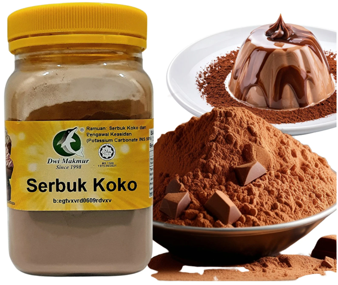 Cocoa Powder A Bottle 140 Grams RM14.90 X 6 Units C.Dwi Makmur