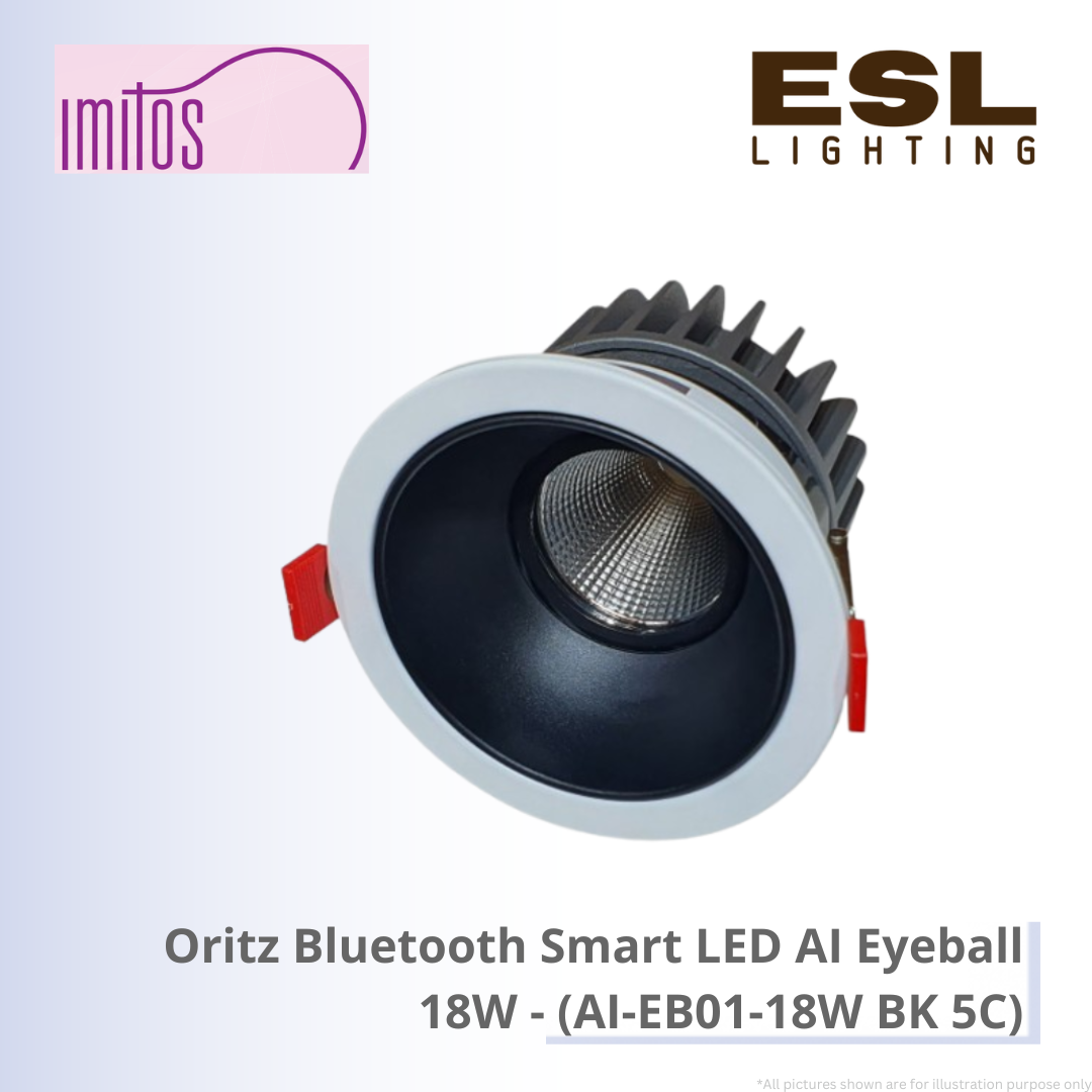 IMITOS Oritz Bluetooth Smart LED AI Eyeball 18W - AI-EB01-18W BK 5C