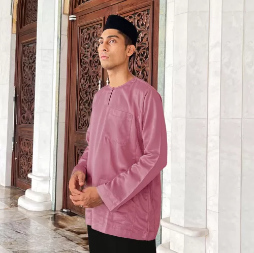 Baju Melayu Teluk Belanga Baju Sahaja (TB)  Dusty Pink