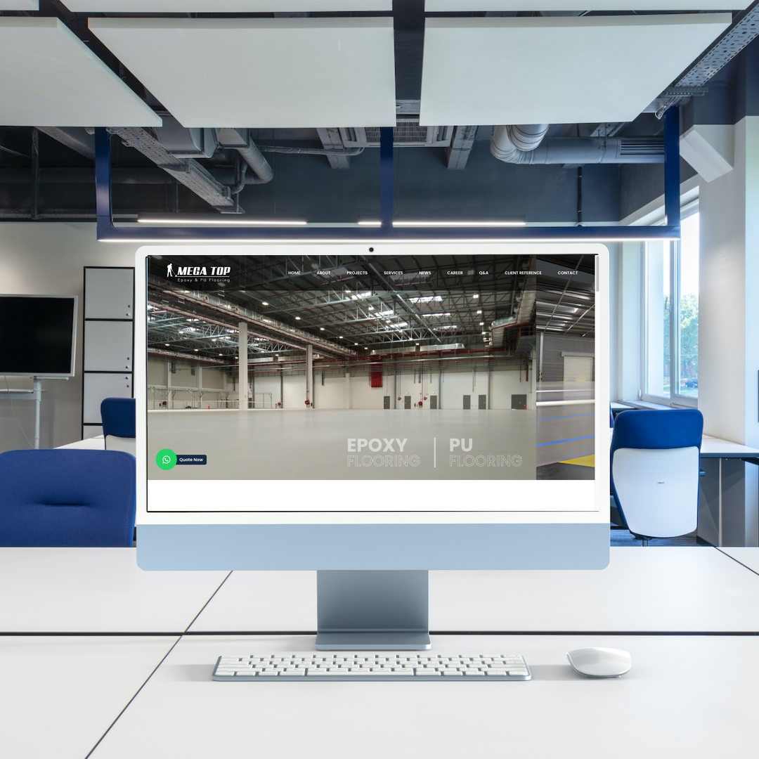 Epoxy Flooring Contractor Website Design & SEO | Johor