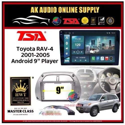 🆕1K Screen 2+32GB 4G 8-CORE🆕TSA Toyota RAV 4 2001 - 2005 Android 9'' inch CarPlay/DSP/BLU-RAY Car Player