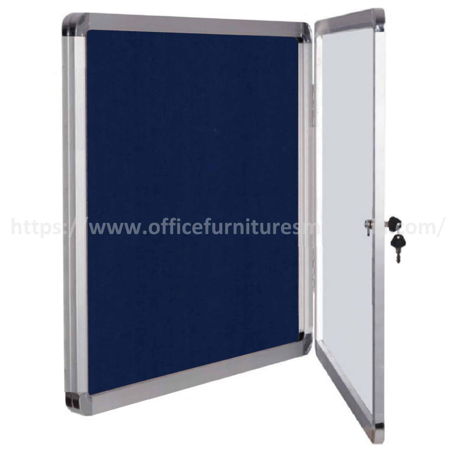 4 ft x 4 ft Display Case Notice Velvet Board OFMDCV44