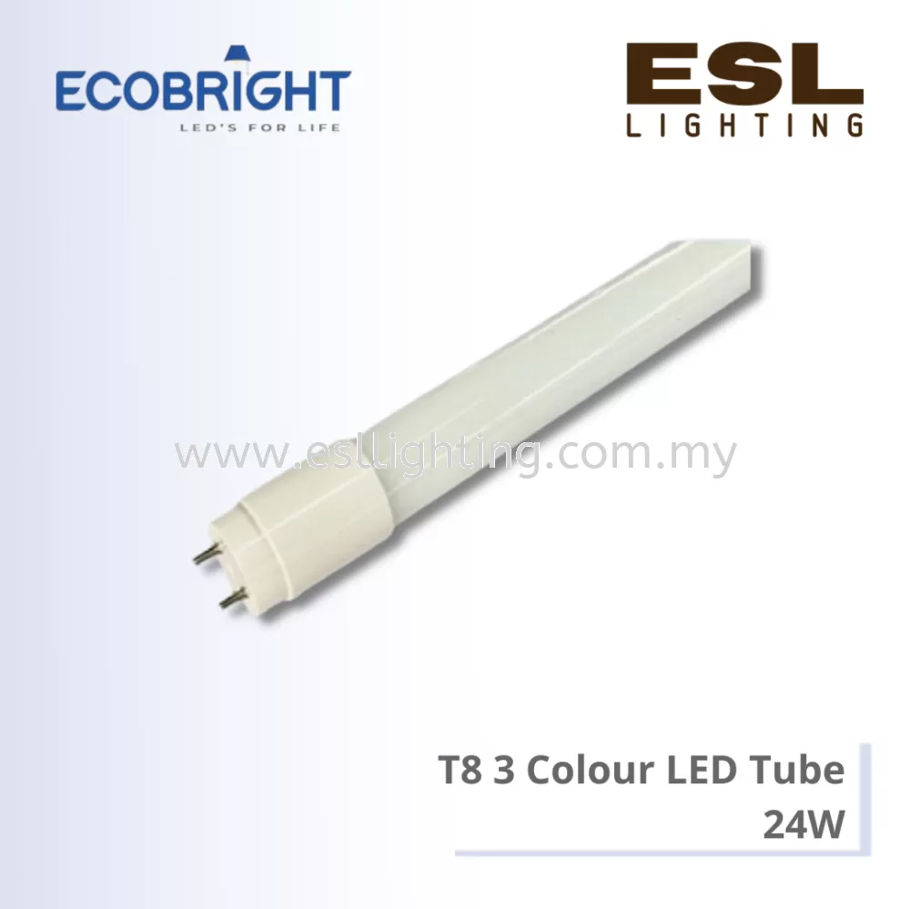 ECOBRIGHT T8 3 Colour LED Tube 24W - 24SWT8G-3C [SIRIM] 4ft