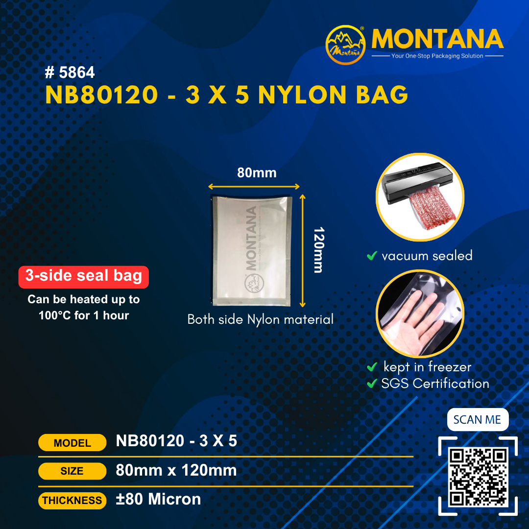 (5864) NB80120 - 3 x 5 NYLON BAG