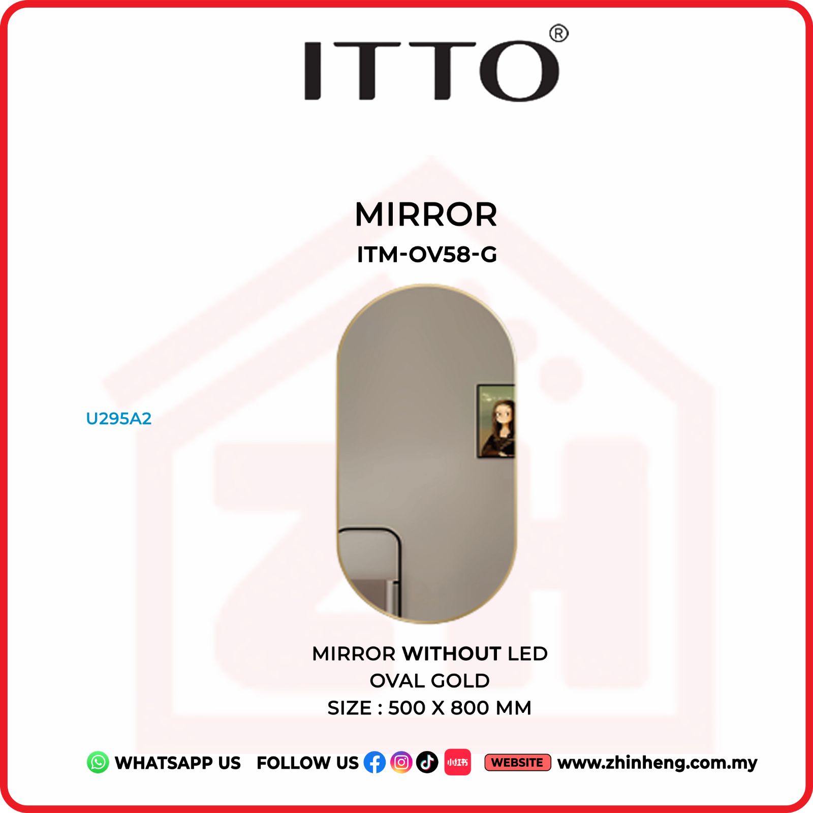 ​​​​​​​ITTO MIRROR WITHOUT LED ITM-OV58-G
