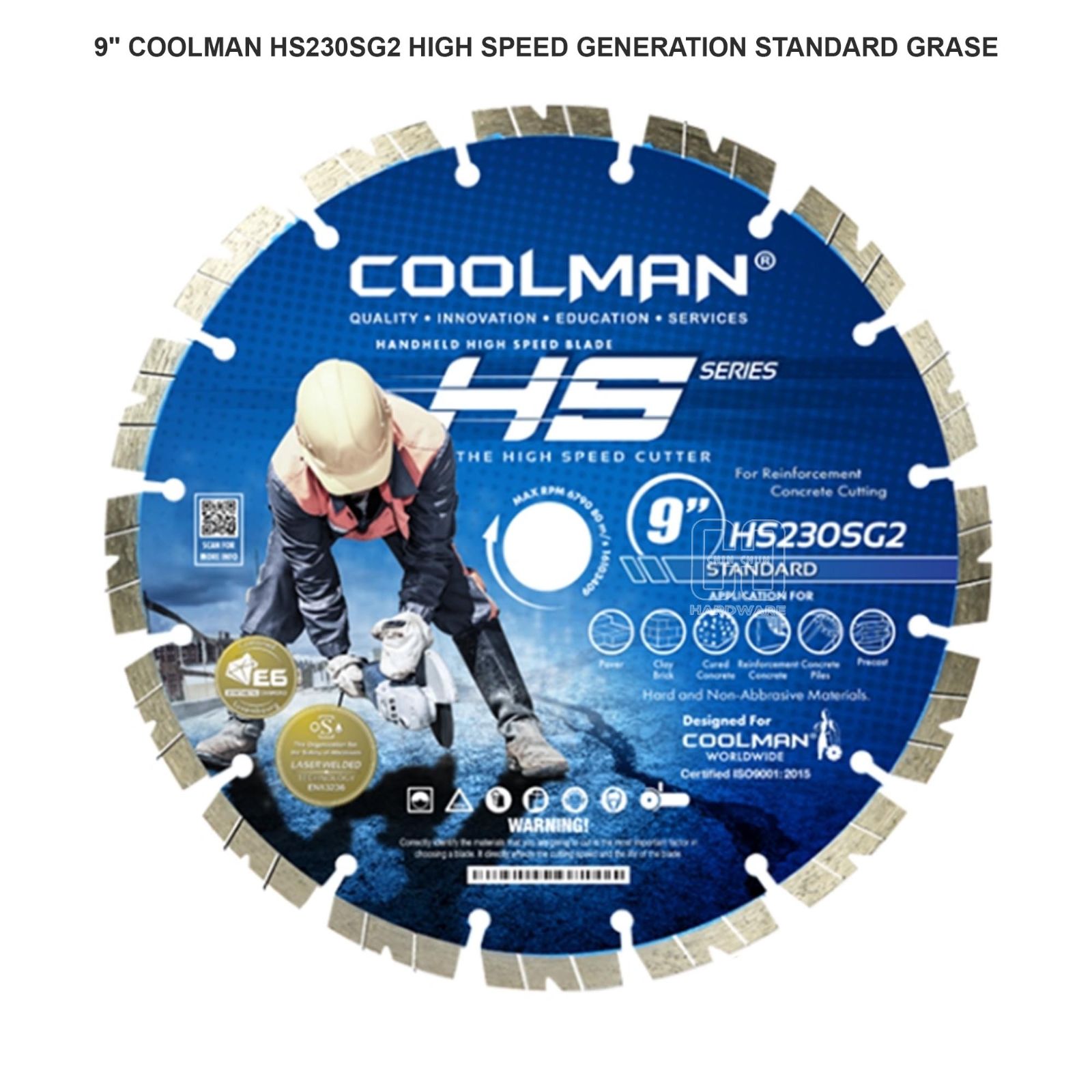 COOLMAN HS230SG2 HIGH SPEED GENERATION STANDARD GRASE 9"