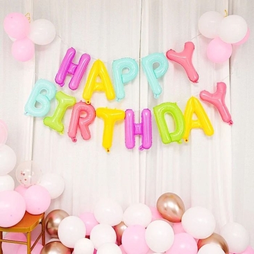 16inch Happy Birthday Foil Balloon Set *5 Cool Colour (16FB-HB-T116-5CC)