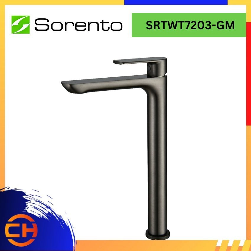 SORENTO BATHROOM FAUCET SRTWT7203-GM High Basin Cold Tap Gunmetal 