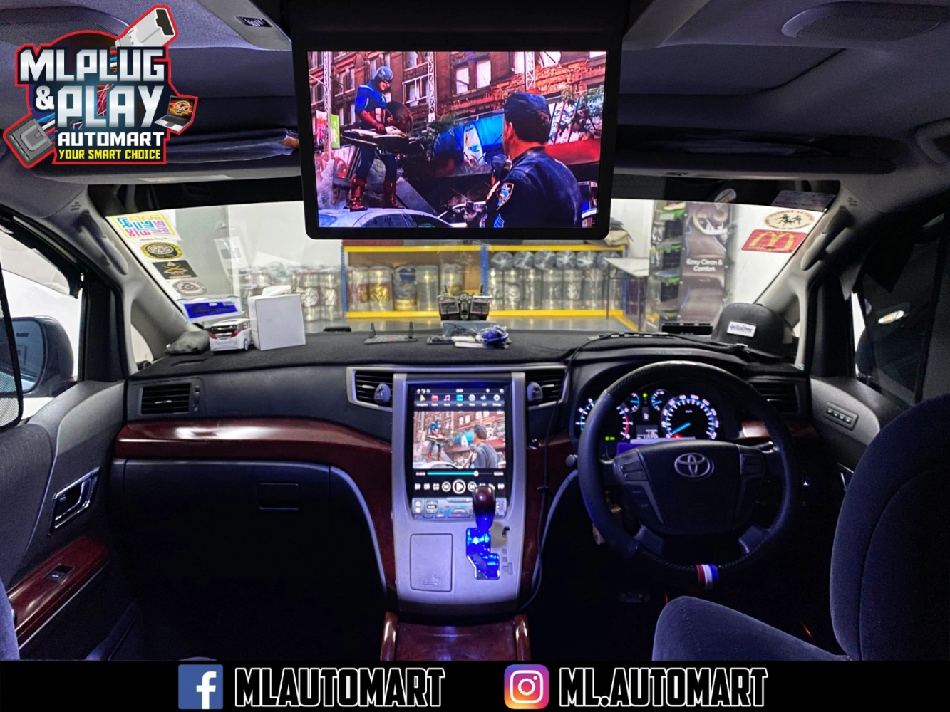 Toyota Vellfire ANH20/ Alphard AGH20 Vertical Style Android Monitor (12.1") 