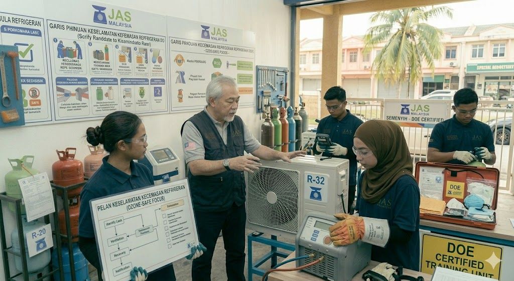 refrigerant emergency safety procedures Malaysia DOE