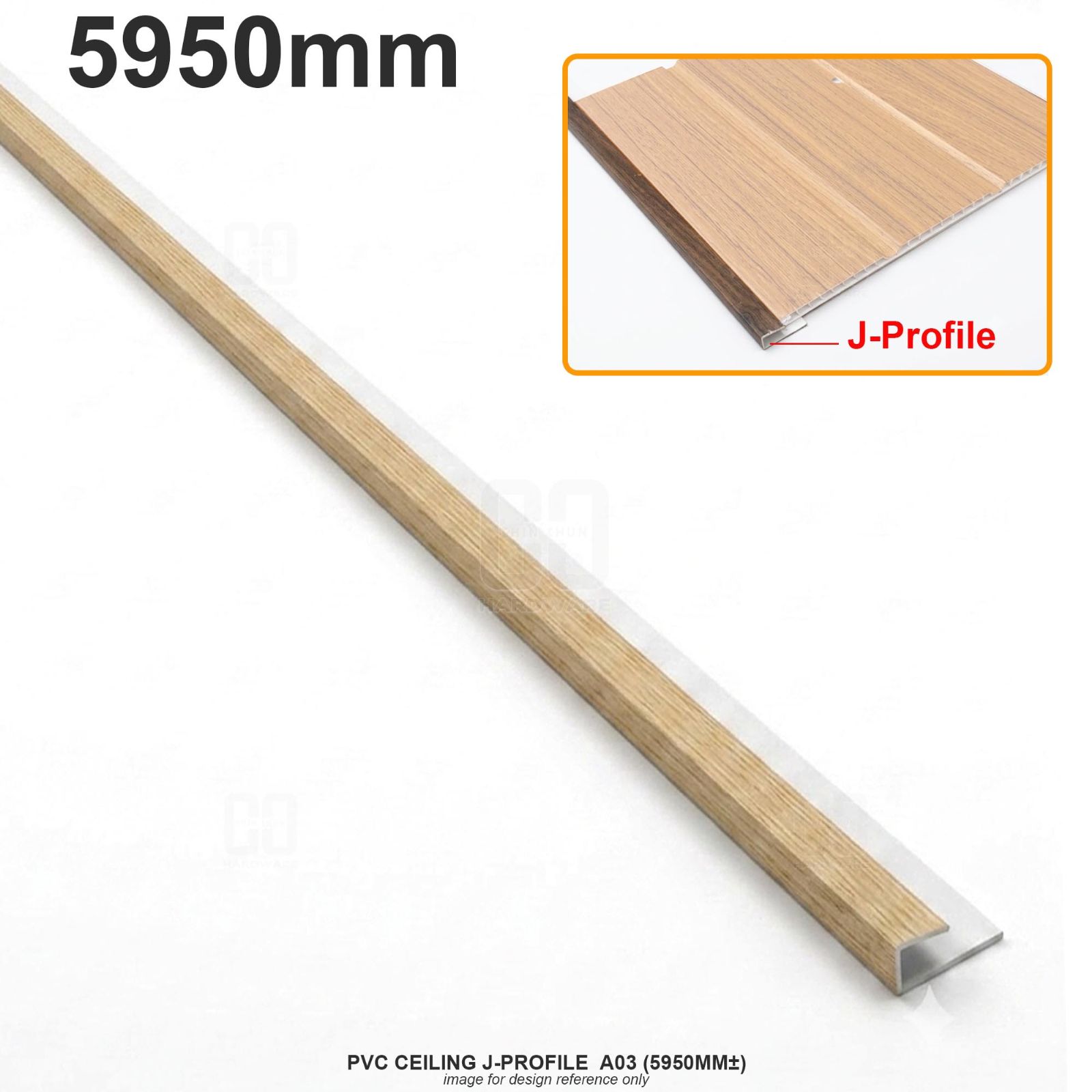 PVC CEILING J-PROFILE A03 (5950MM卤)