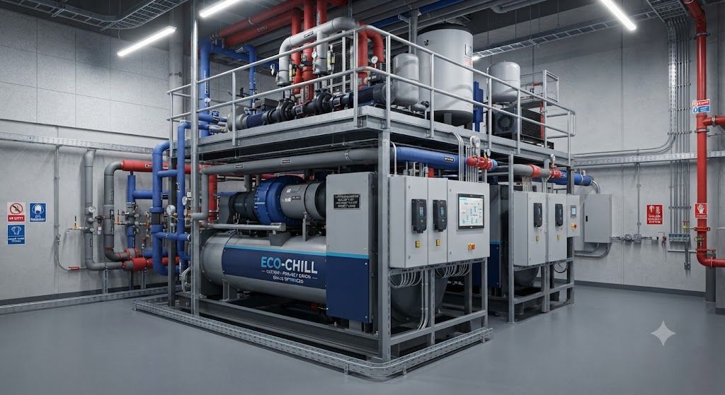 Custom chiller plant room space optimization