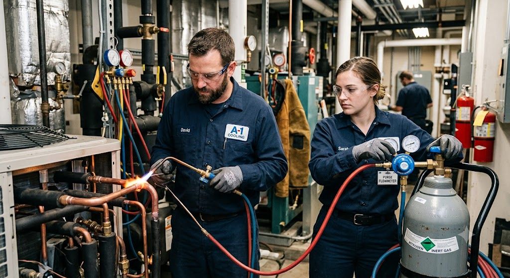 nitrogen purging brazing HVAC