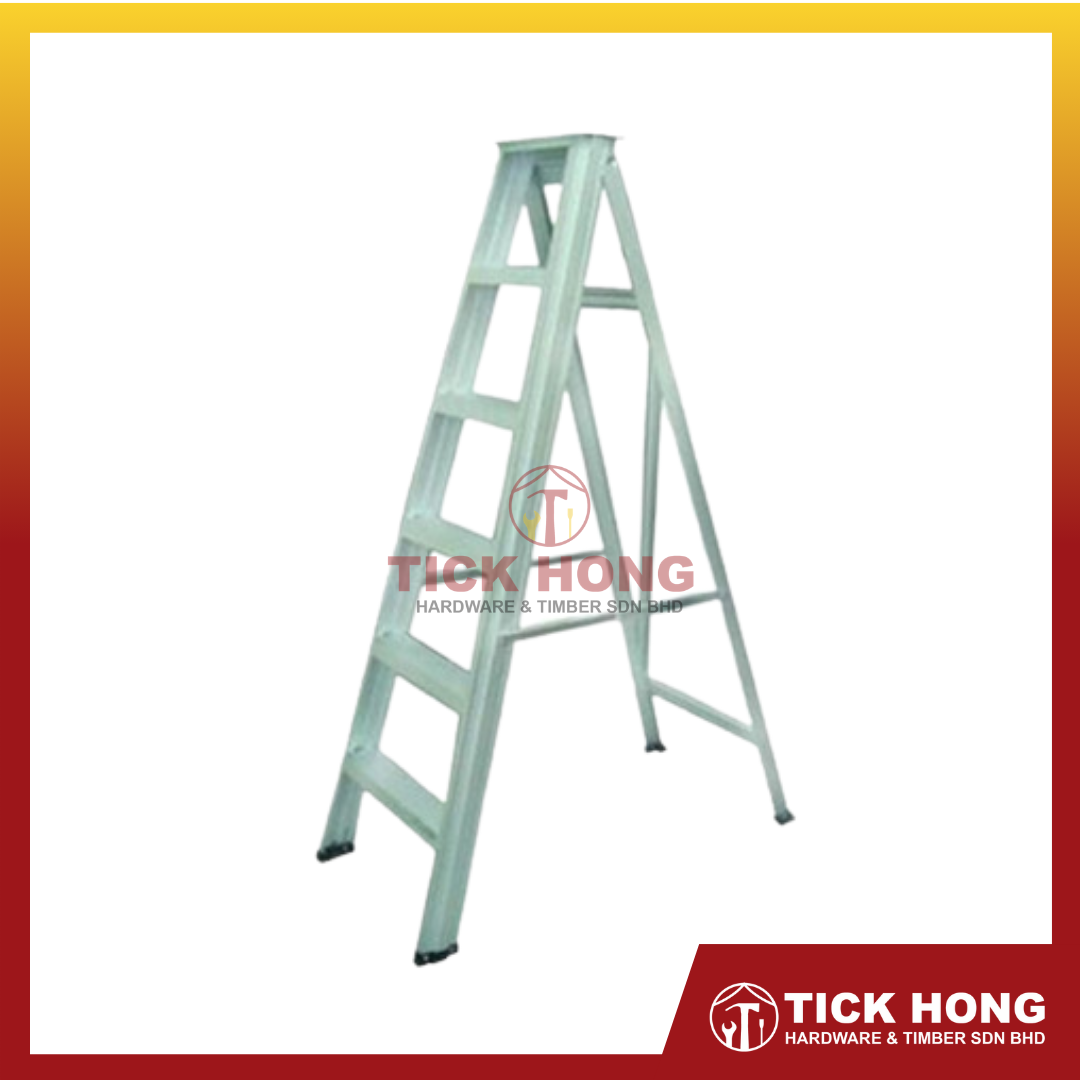 SUMO Heavy Duty Hardness Aluminum Single Sided Ladder/ Tangga Lipat (4 - 14 Steps)