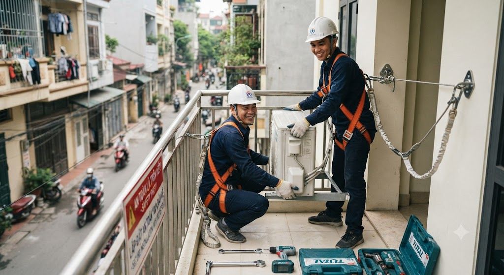 HVAC installation accident prevention height safety