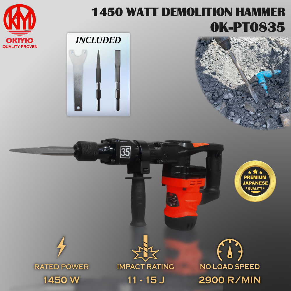OKIYIO DEMOLITION HAMMER 1450w (HEAVY DUTY)