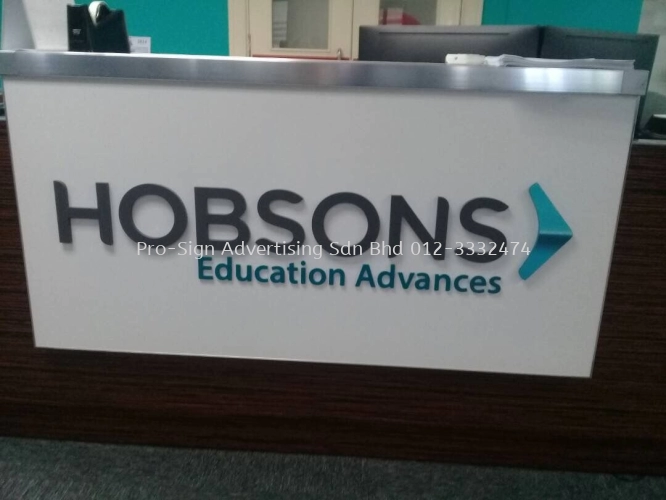 ACRYLIC CUT OUT LETTERING SIGN (HOBSONS, QS SOLUTIONS, KL SENTRAL, 2017